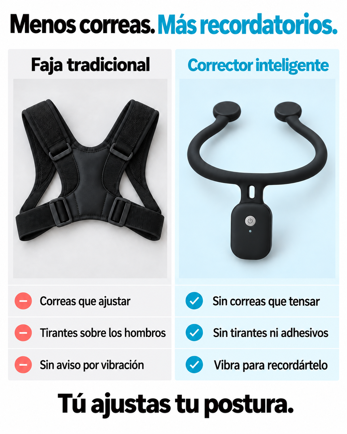 Entrenador de Postura Inteligente Antiencorvamiento