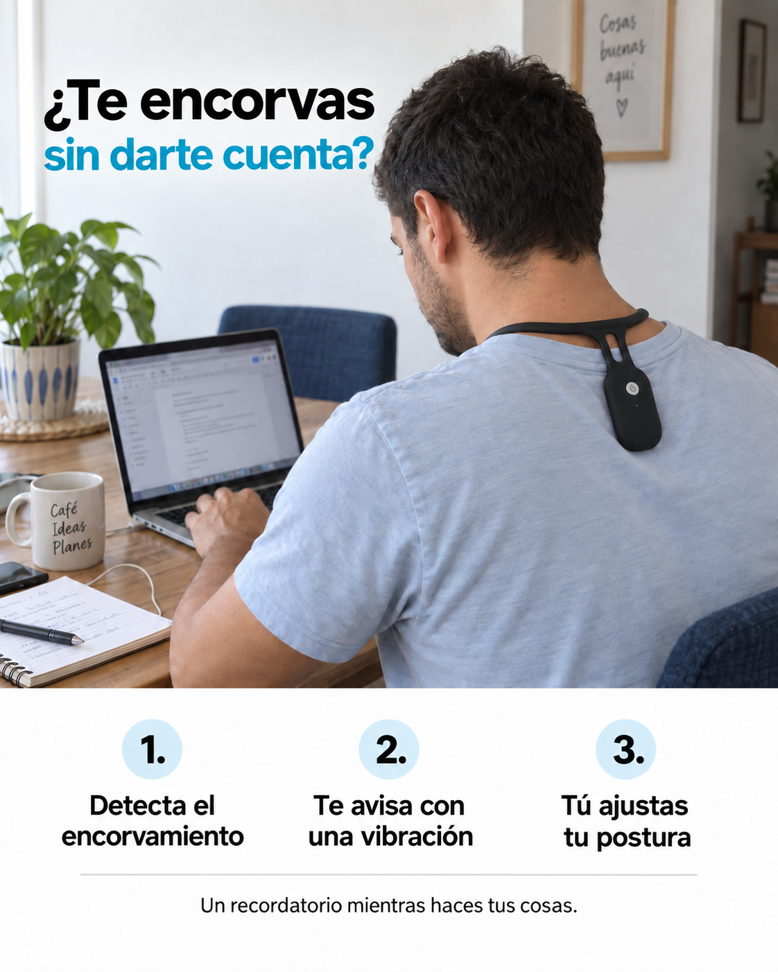 Entrenador de Postura Inteligente Antiencorvamiento